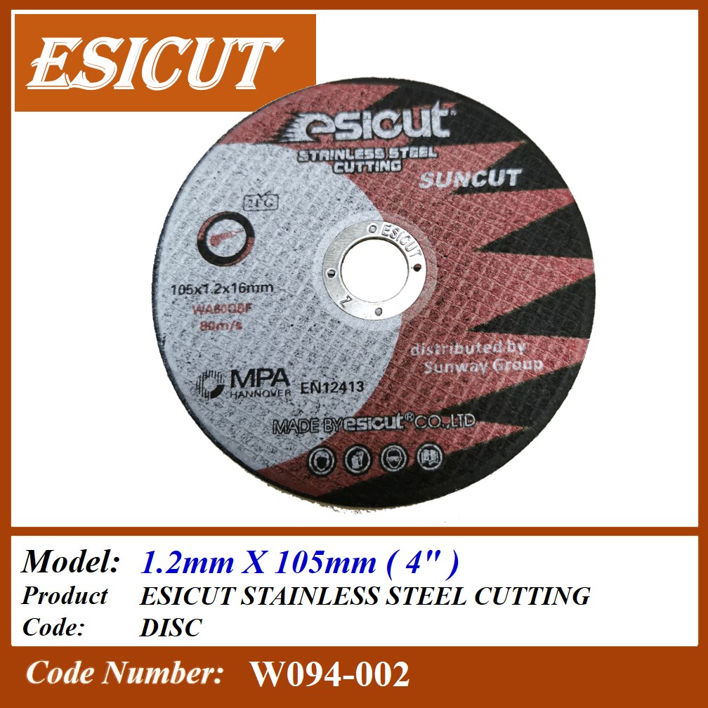 100 Original Esicut Stainless Steel Cutting Disc 1 2mm X 105mm 4 X 50pcs Lazada