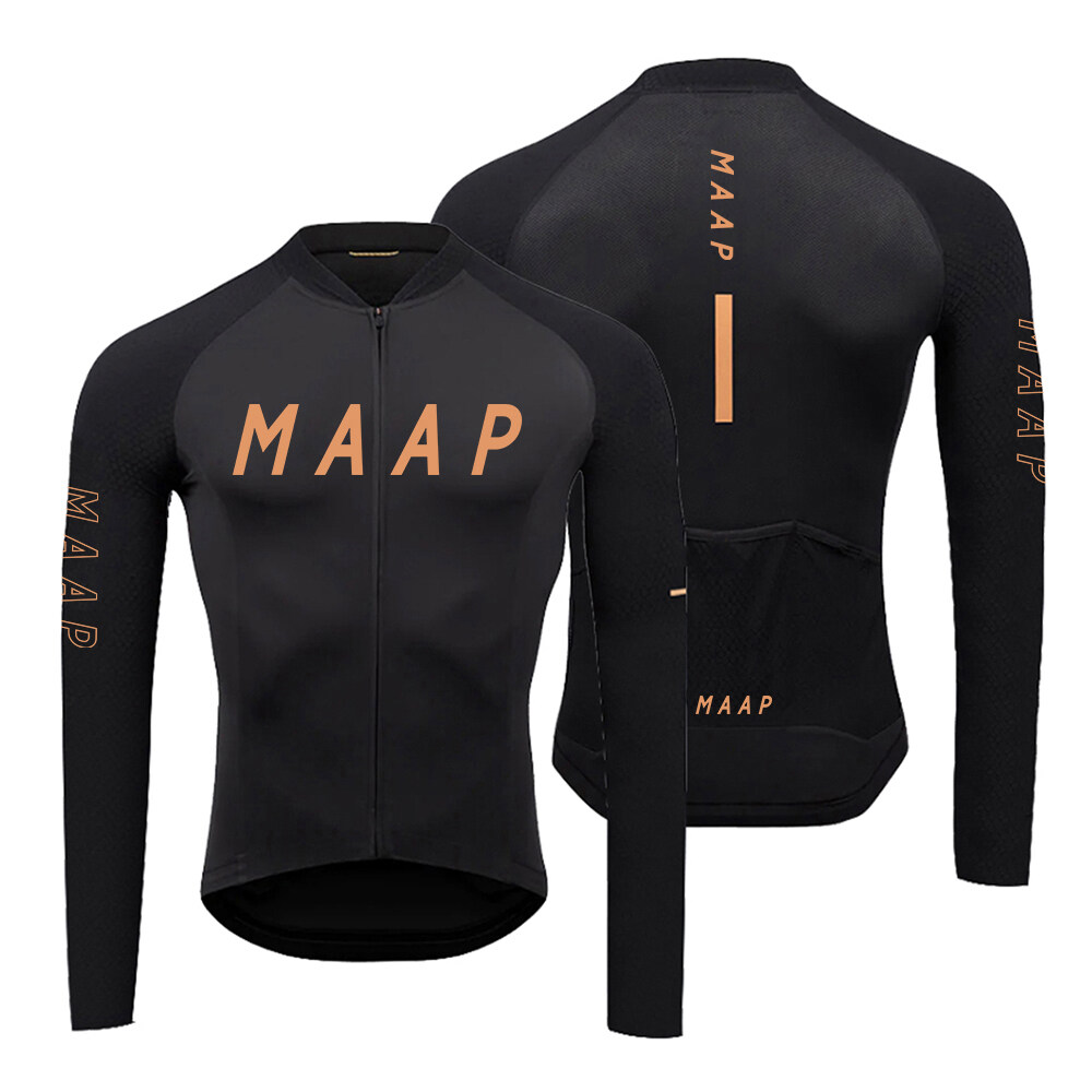 2023 MAAP Men's Cycling Jersey Long Sleeves Breathable Bicycle Clothing Sun-protective Road Bike MTB Jerseys Spring Autumn
