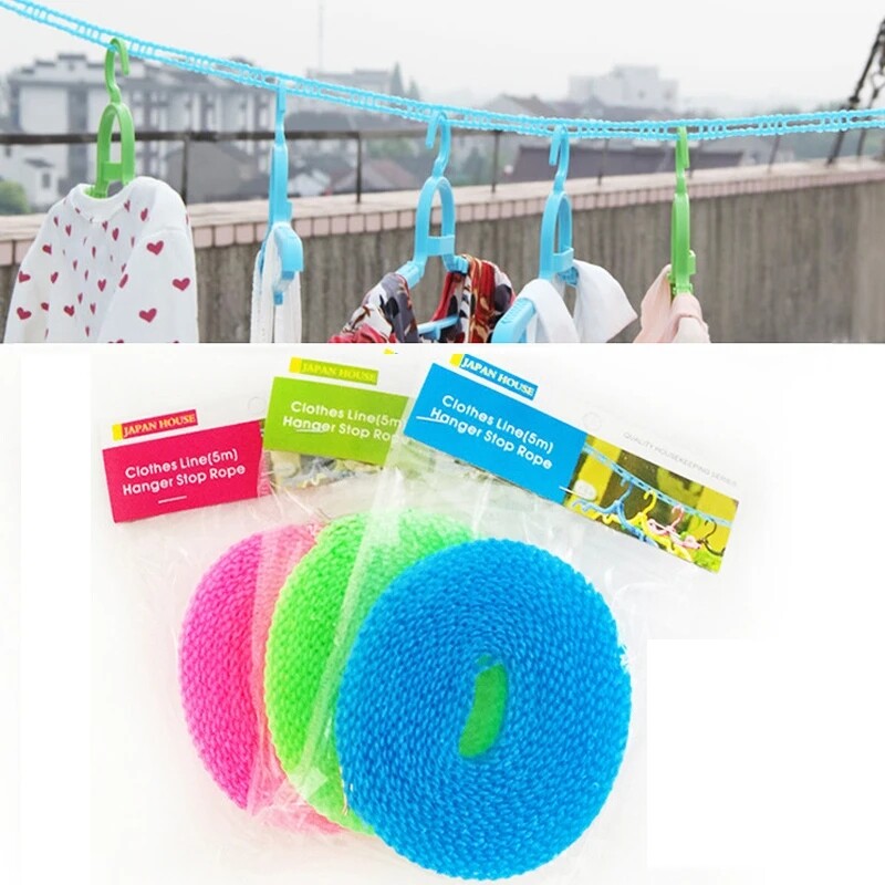 1 cuộn 3m/5m tủ sấy quần áo giá phơi vải dây treo dây phơi quần áo nhựa chống trượt dây phơi