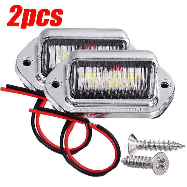 6 LED xe hơi phổ thông đèn biển đăng ký xe xe tải RV Trailer van đèn hậu giấy phép ánh sáng trắng bóng đèn đèn chống nước 12-24V