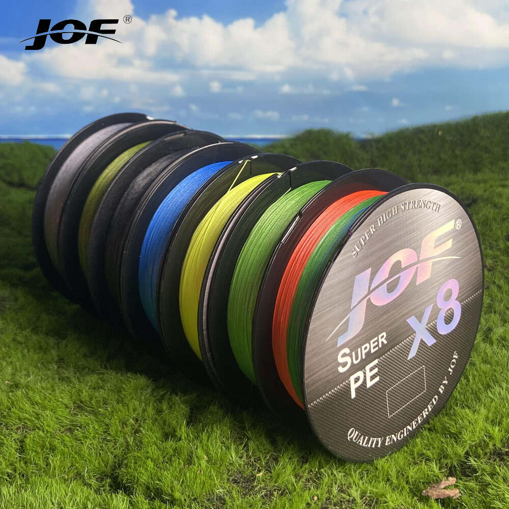 JOF 8 Strands Abrasion Resistant Braided Fishing Line PE Super Strong Anti-bite Line, Fishing Accessories For Freshwater 150M 300M 500M ราคา 89 บาท*ส่งฟรี