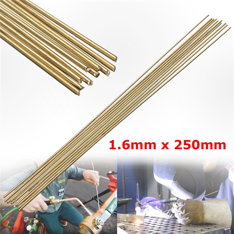 25-Pack Brass Brazing Rods – Oxyacetylene Welding, 250mm, 1.6–3.0mm Diameter, High Fluidity, Low Fuming