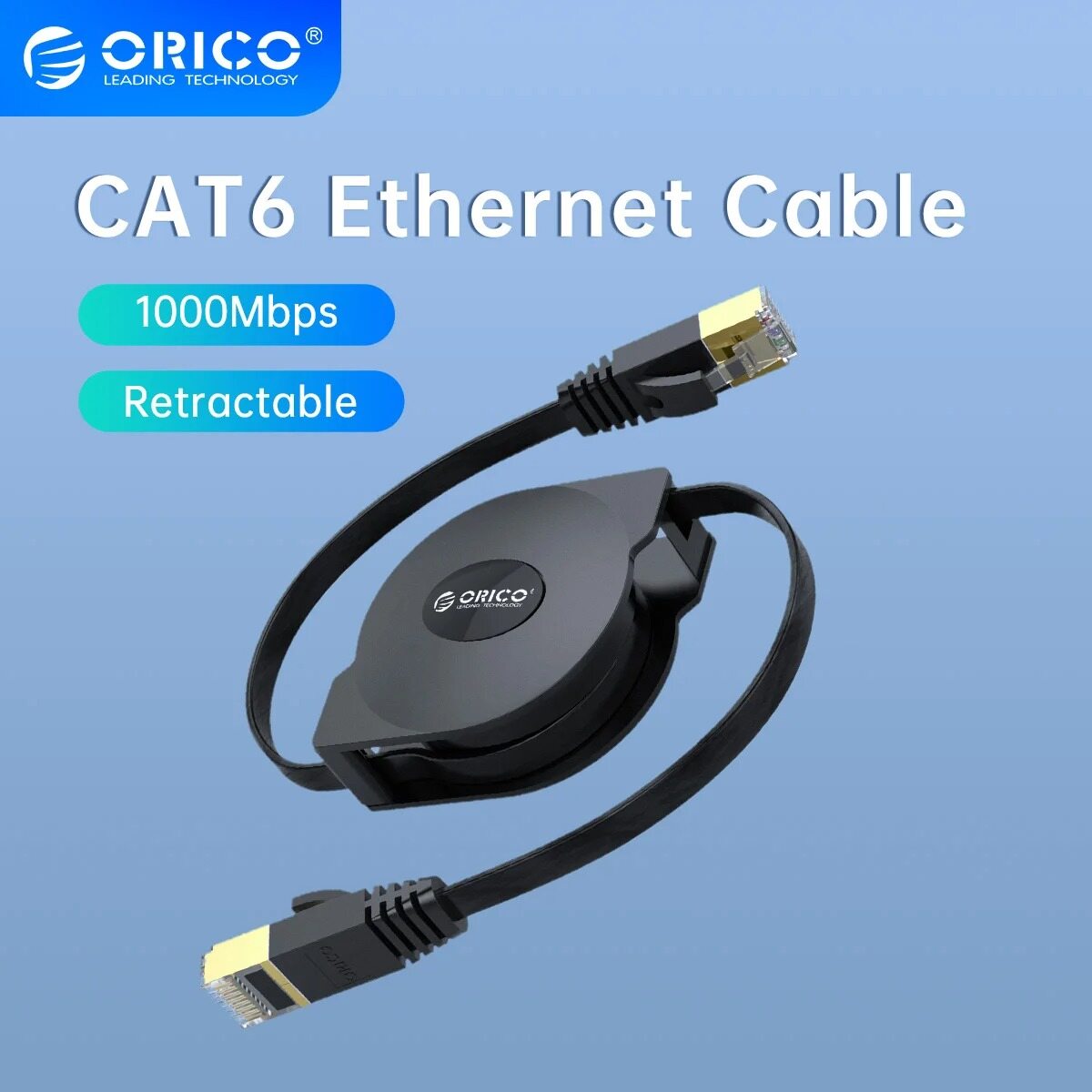 ORICO Cat6 cáp Ethernet thu gọn cơ động LAN Ethernet Cáp mạng internet cho cáp mạng Bộ định tuyến máy tính xách tay 1000Mbps 2m