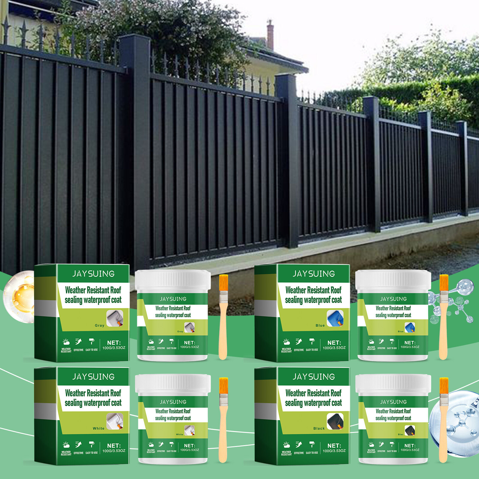 Jaysuing Waterproof Coating Sealant Roof Waterproof Agent Anti-leakage Paint Coating Antileak Glue Bathroom Repair Materia Invisible waterproof Sealant Transparent Sealing Coating Toilet Repair Tools Strong Sealant for Roof Leakage Crack Seepage ราคา 227 บาท*ส่งฟรี