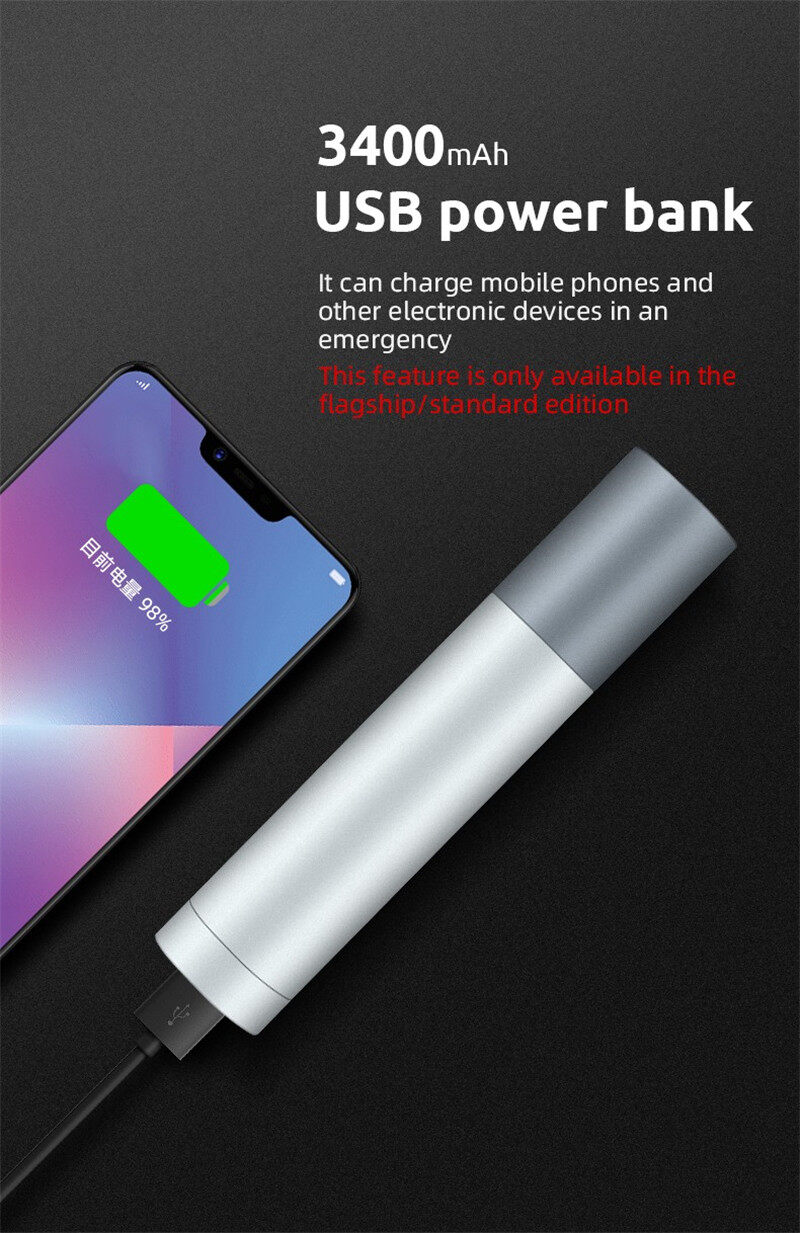 Đèn Pin Mini Supfire S11, Đèn LED Flash USB 4300MAH