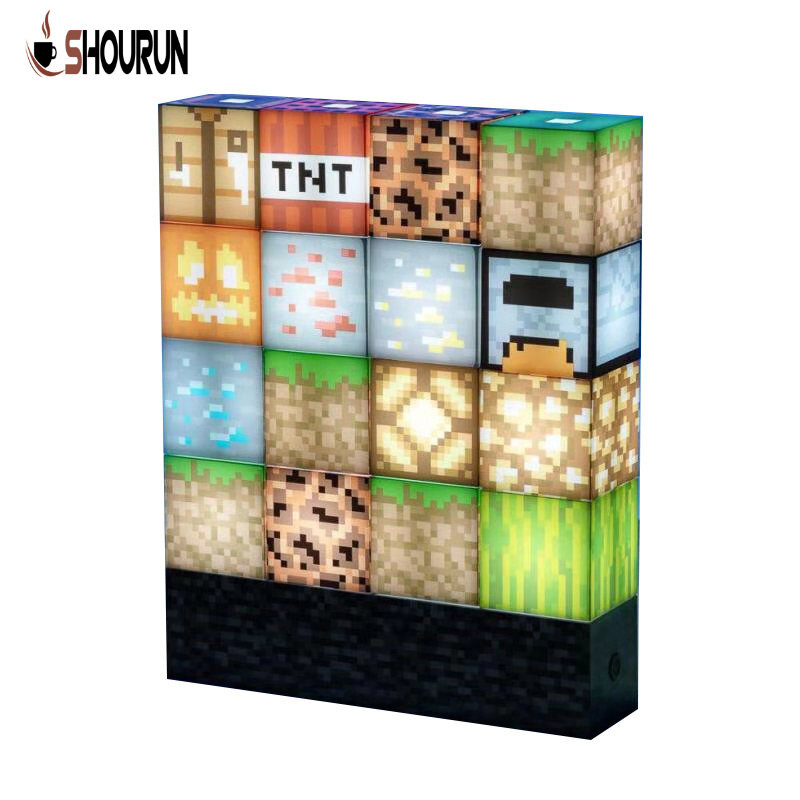 SN Đèn Ngủ Minecraft Đèn Nối Mới Lạ Sáng Tạo, Đèn LED Cho Phòng Ngủ Phòng Khách
