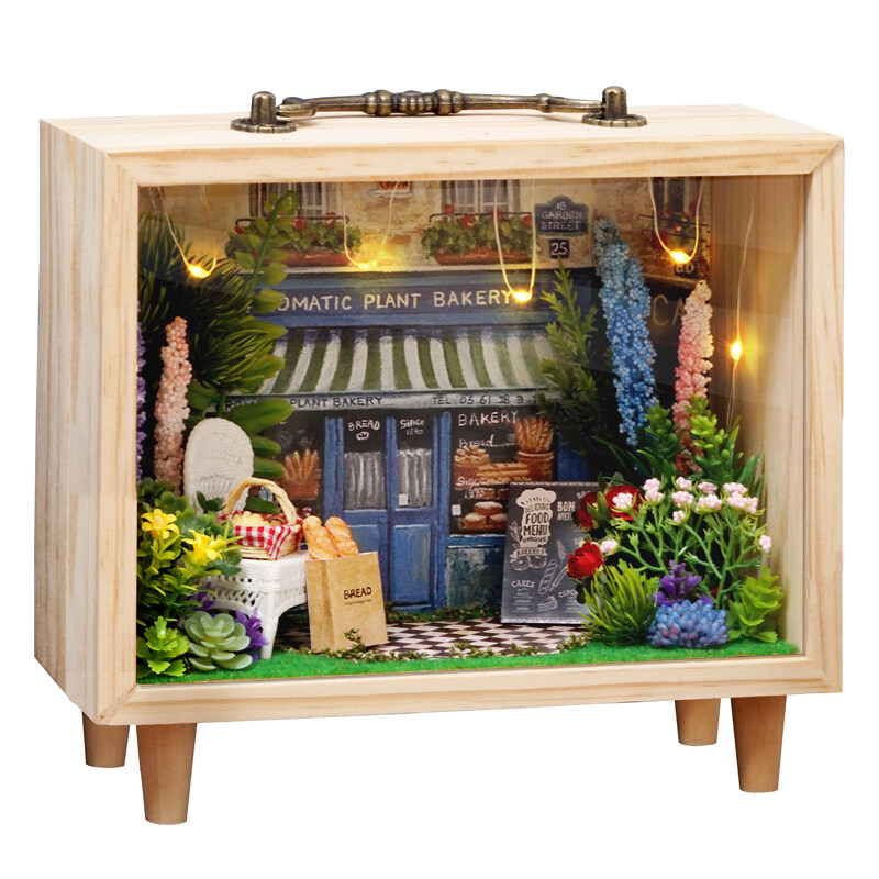 Diy Miniature Dollhouse With Furniture Doll Storage Wooden Box Photo Frame