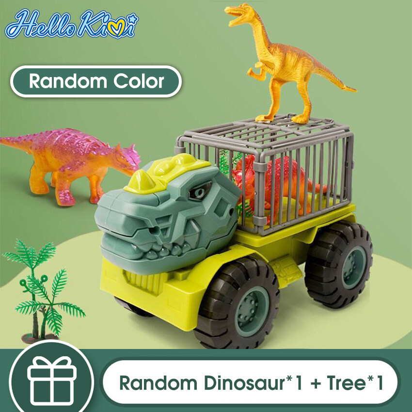 HelloKimi Oversized Dinosaur Toys Christmas Gift Big Dinosaur Cage Truck Tyrannosaurus Transporter Engineering Vehicle Car Toys Excavator Bulldozer Lorry Vehicle for Kids
