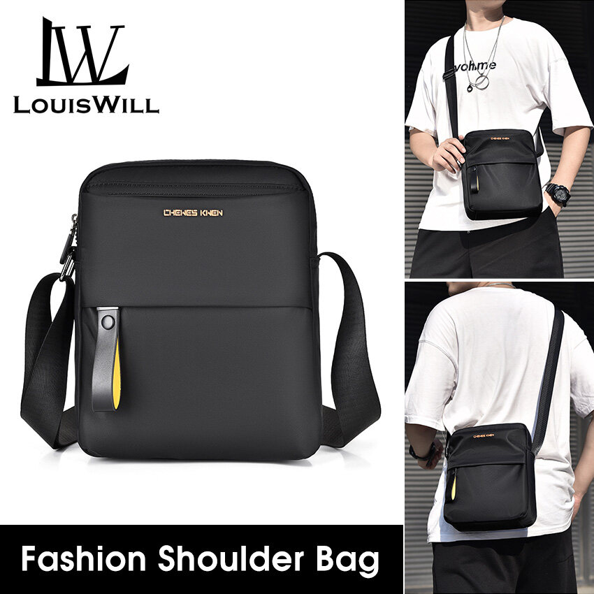 LouisWill Men Bag Men s Shoulder Bag Large Capacity Waterproof Oxford
