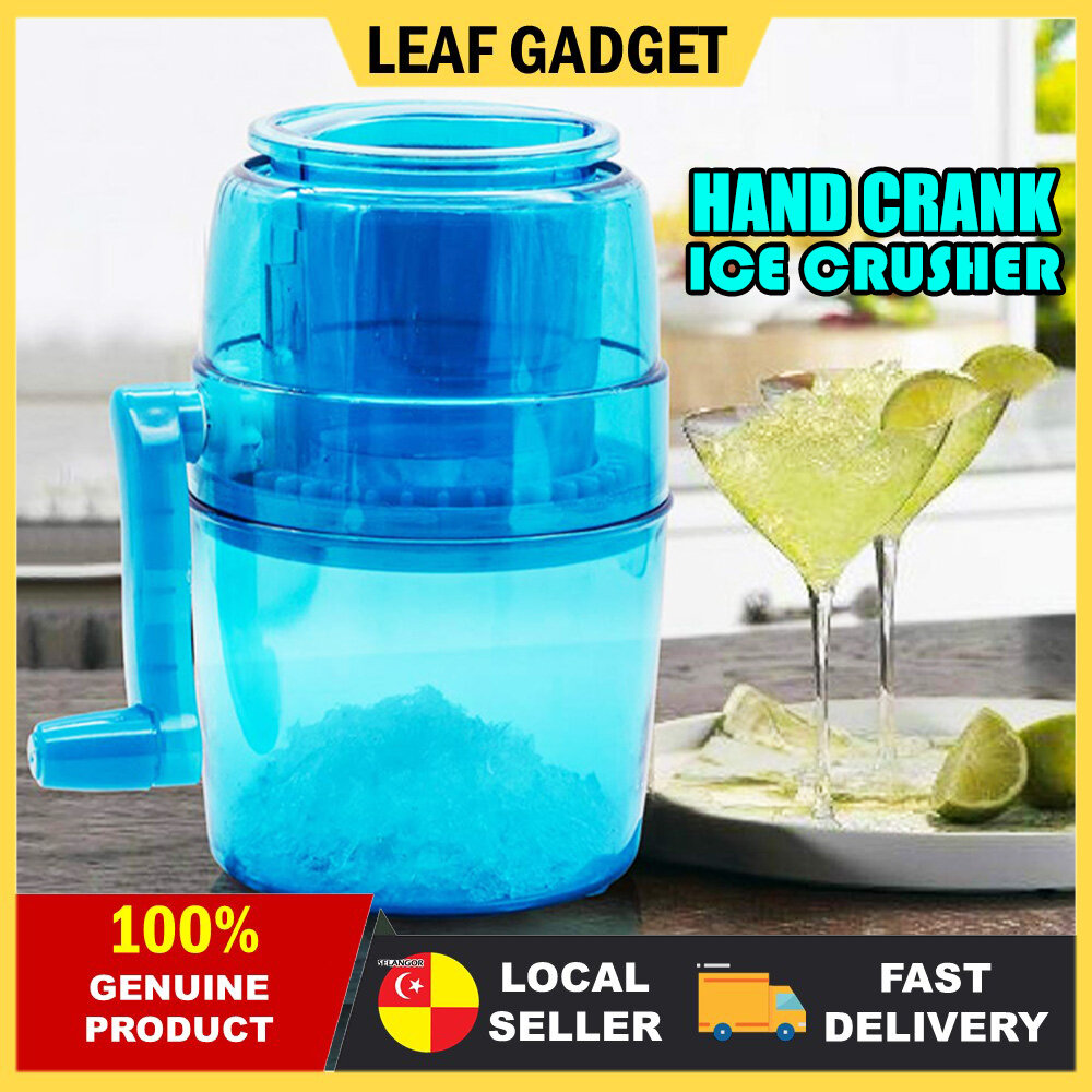Gambar HAND CRANK ICE CRUSHER with 1.1 Litre Capacity Double Stainless Steel Blades Press Ice Cubes for Fruit Smoothies Snow Cones Ice Kacang ICI B