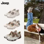 Jeep x tinh thần của cuộc phiêu lưu mùa hè phụ nữ thoáng khí vải bố thường nhật Mary Jane Giày