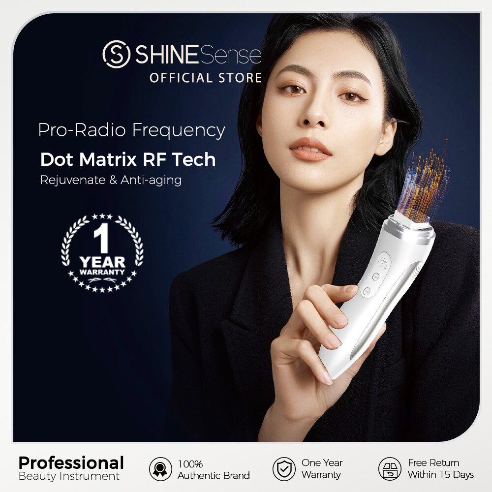 Gambar ShineSense Professional Dot Matrix Radio Frequency RF Facial Beauty Instrument Multifunctional EMS IPS LED Photon Therapy Face Body Slimming Beauty Skin Device Anti Wrinkle Aging Massager Tightening Rejuvenation Home Beauty Machine