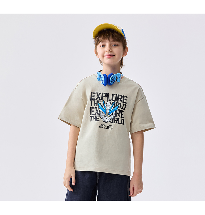balabala Children Short Sleeve T-Shirt 2025 Summer New Quickdry Parentchild Inner Wear · v2