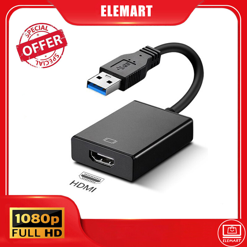 Elemart usb để cáp chuyển đổi hdmi vga cáp chuyển đổi hd 1080p