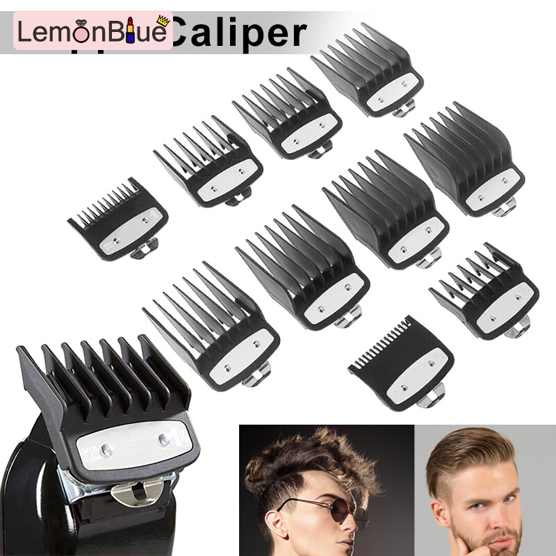 Gambar LemonBlue Clipper Guard Set Attachment Combs Portable Durable Metal for Wahl Premium Home 10 piece set