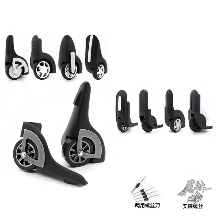 Hành lý định hướng bánh xe phụ kiện trường hợp du lịch xe đẩy hành lý một chiều xe đẩy trường hợp hoạt động caster ròng rọc con lăn thay thế