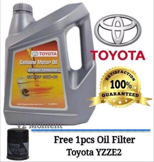 Toyota Semi Synthetic SN/CF 10W40 Engine oil + FOC Toyota Oil Filter YZZE2