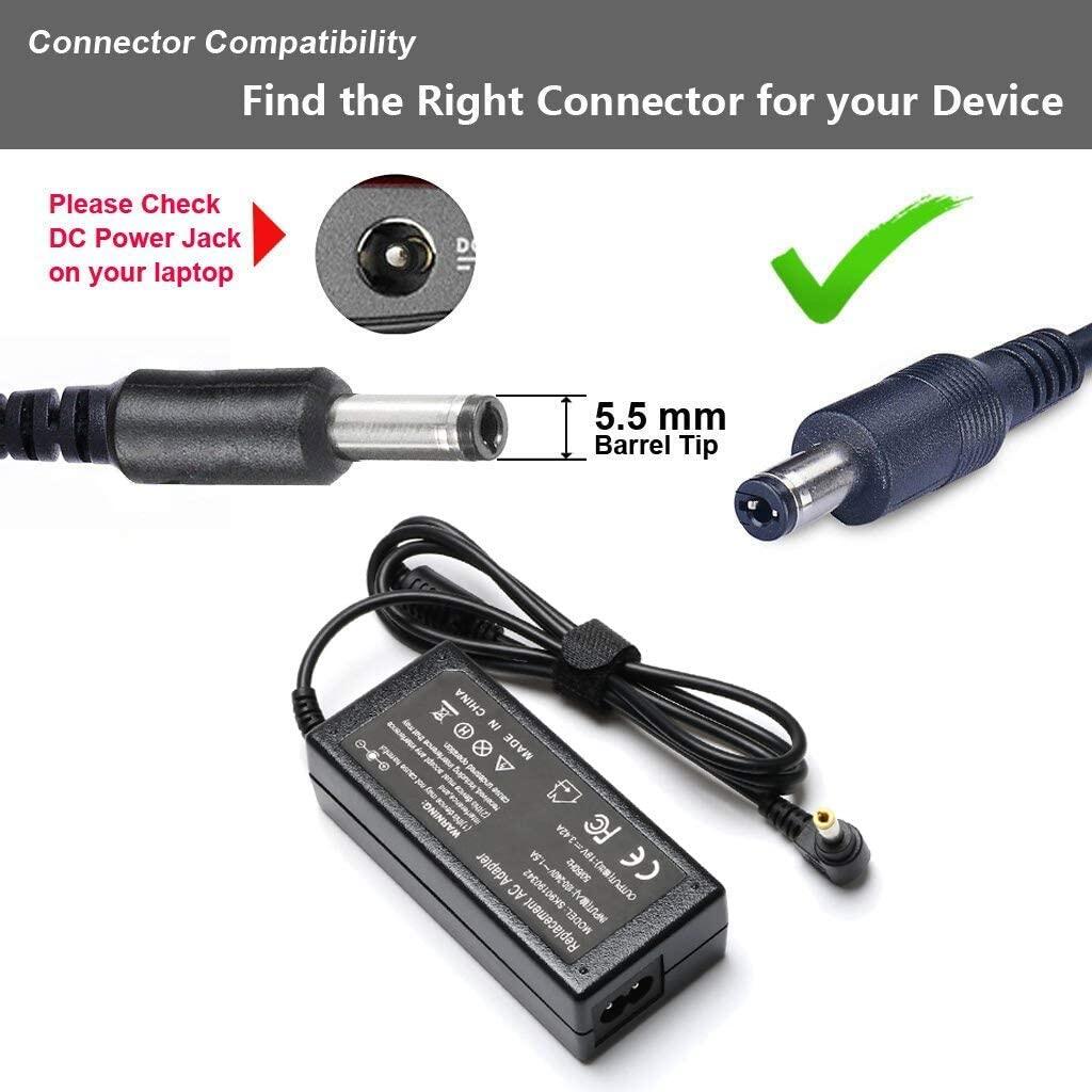 19V Adapter Power Charge Cord for HP Pavilion 27xw 27xi 27bw 27er