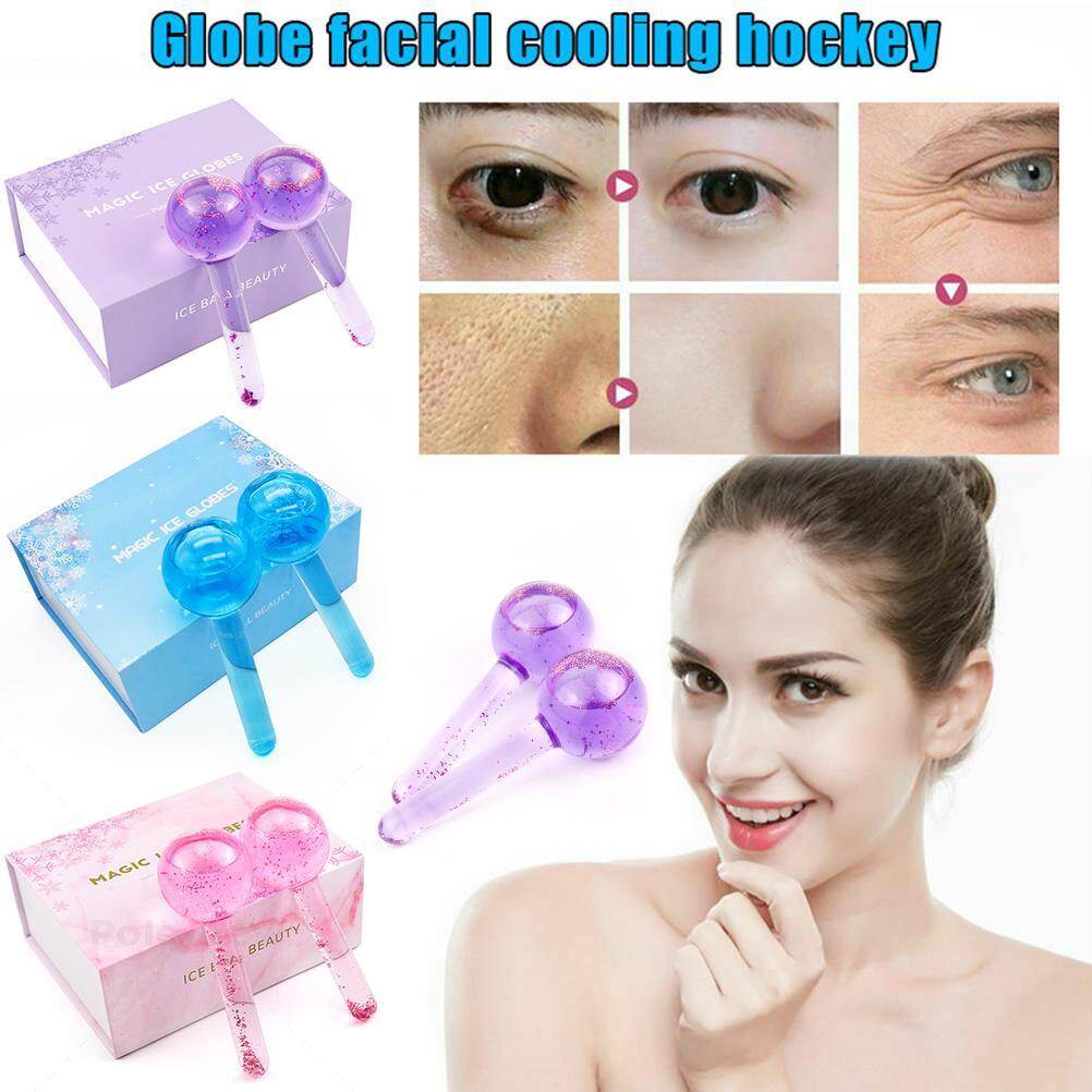 2 Con Lăn Làm Đá Mặt, Quả Cầu Pha Lê Bóng Lăn Mát Xa Làm Đẹp Làm Mới Với Hiệu Quả Làm Mát