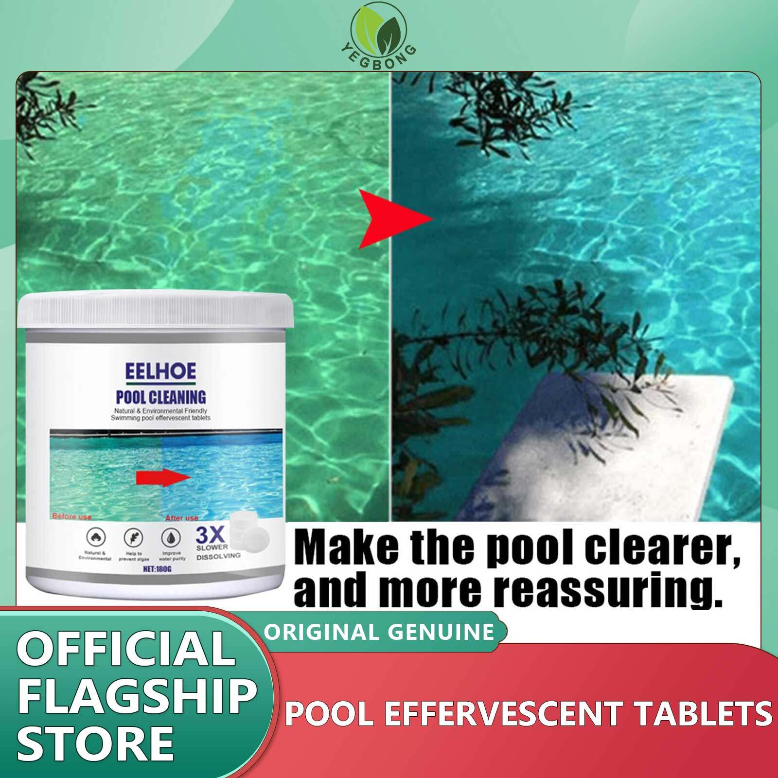 EELHOE Bathroom swimming pool effervescent cleaning tablet multi-effect cleaner artifact in addition to bacteria and water quality Pool Cleaning Effervescent Chlorine Tablet Home Use Cleaning Swimming Pool Effervescent Tablets Sanitizing Tablets ราคา 199 บาท*ส่งฟรี
