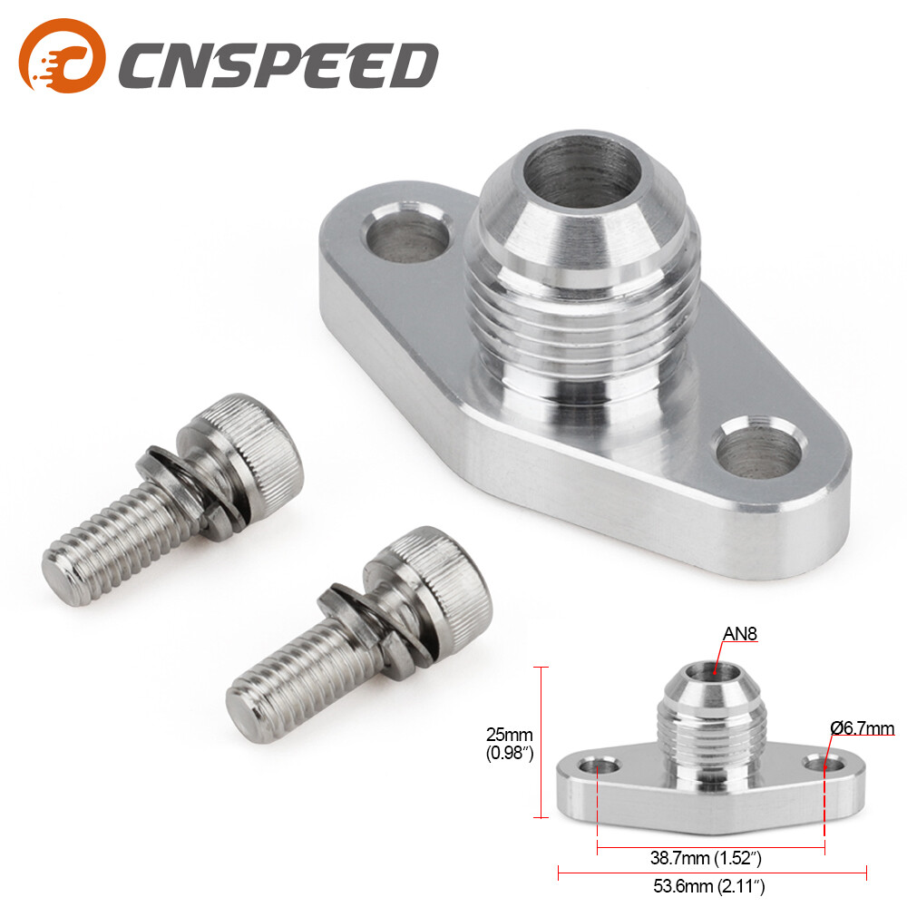 Phổ 8an dầu Turbo trở lại cống mặt bích 38mm cho K03 KKK Garrett GT15 GT17 IHI rhf4 TV04 yc101625