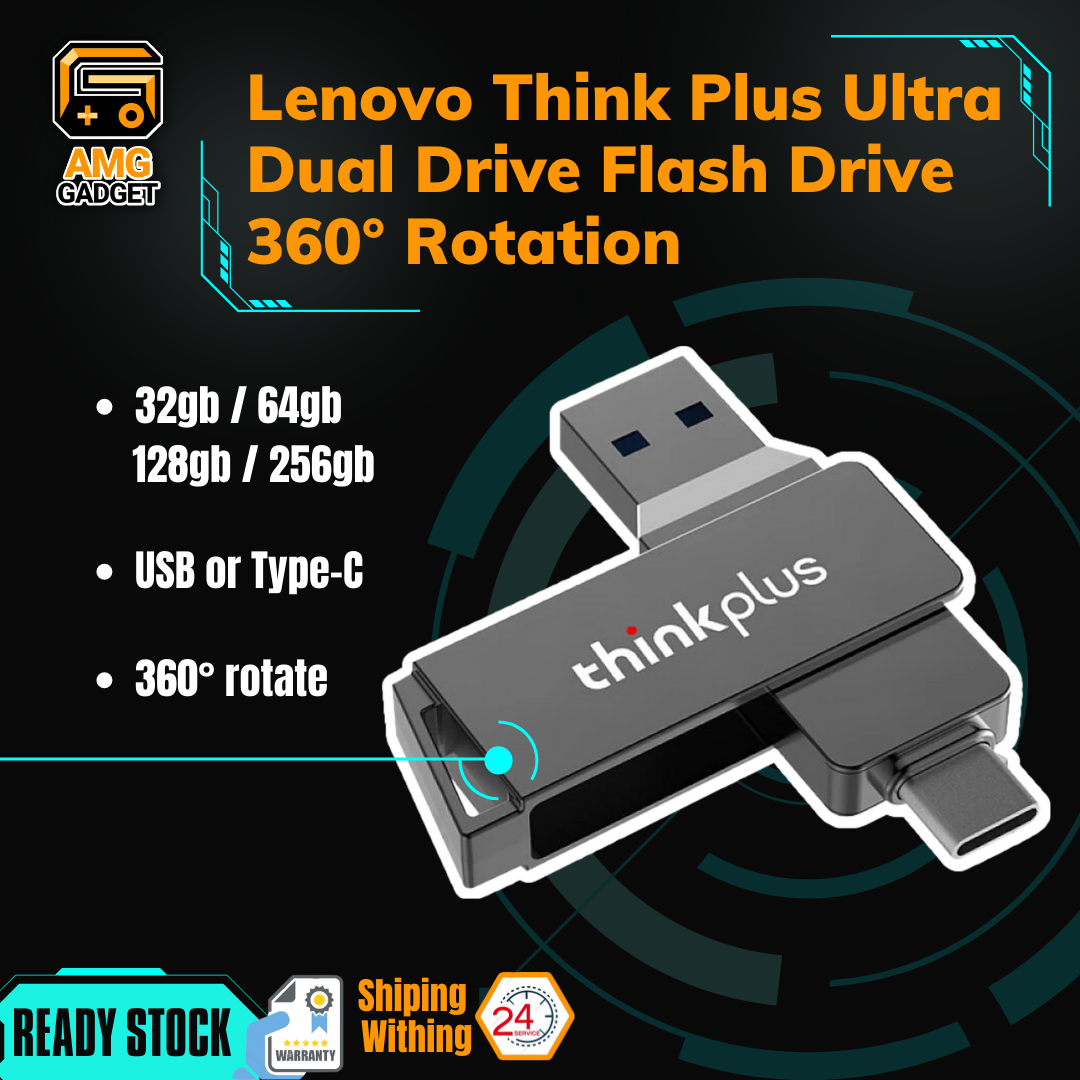 Lenovo Thinkplus MU242 Flash Drive 360° Rotation Zinc Alloy