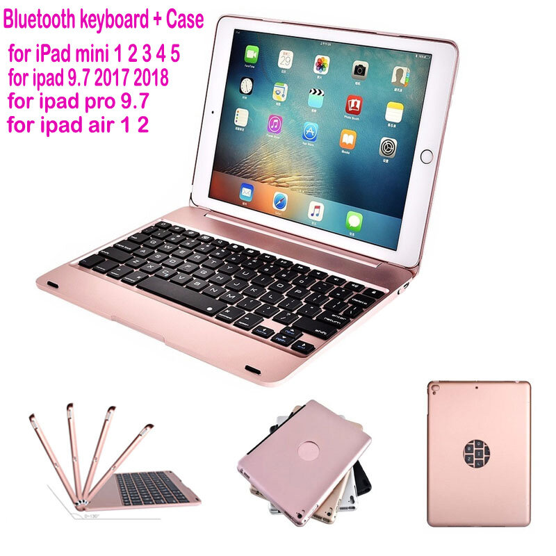 Ốp Bàn Phím Cho iPad 9.7 2017 2018 Thế Hệ Thứ 5 Air 1 2 Pro 9.7 Mini 1 2 3 4 5 Vỏ Bọc Bàn Phím Bluetooth Không Dây