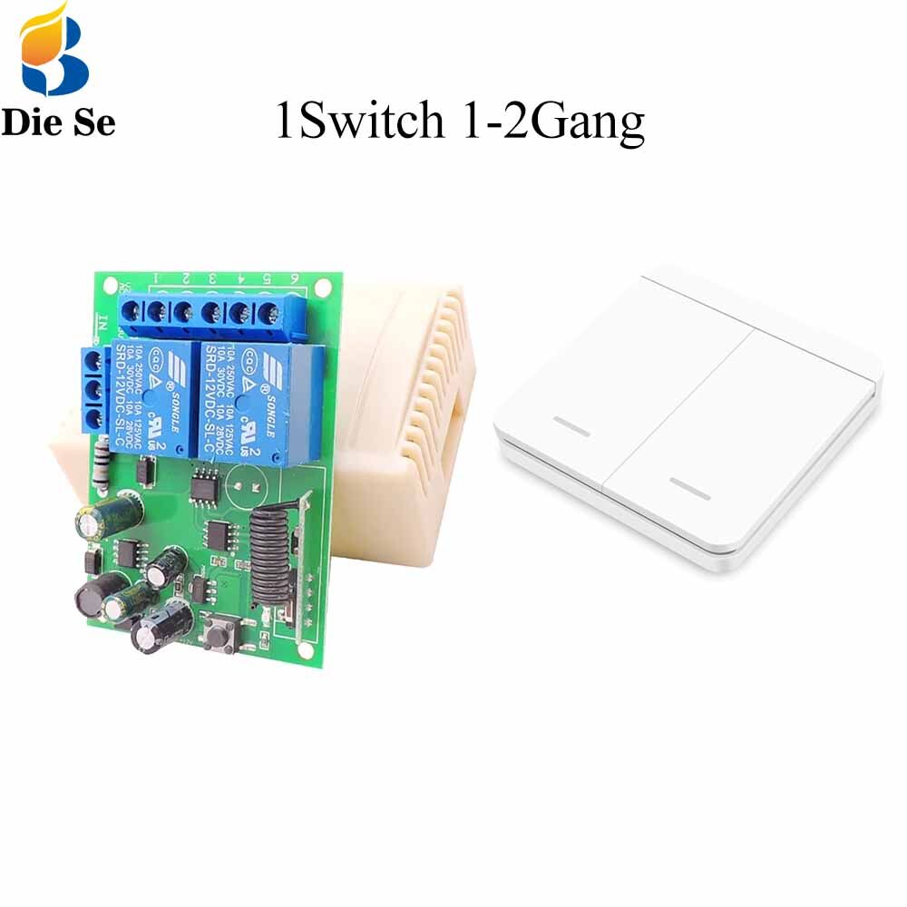 Diese RF433MHz Thu Module Relay Công Tắc Đa Năng Bảng Điều Khiển Không Dây Có Thể Dán Thích Hợp Cho 