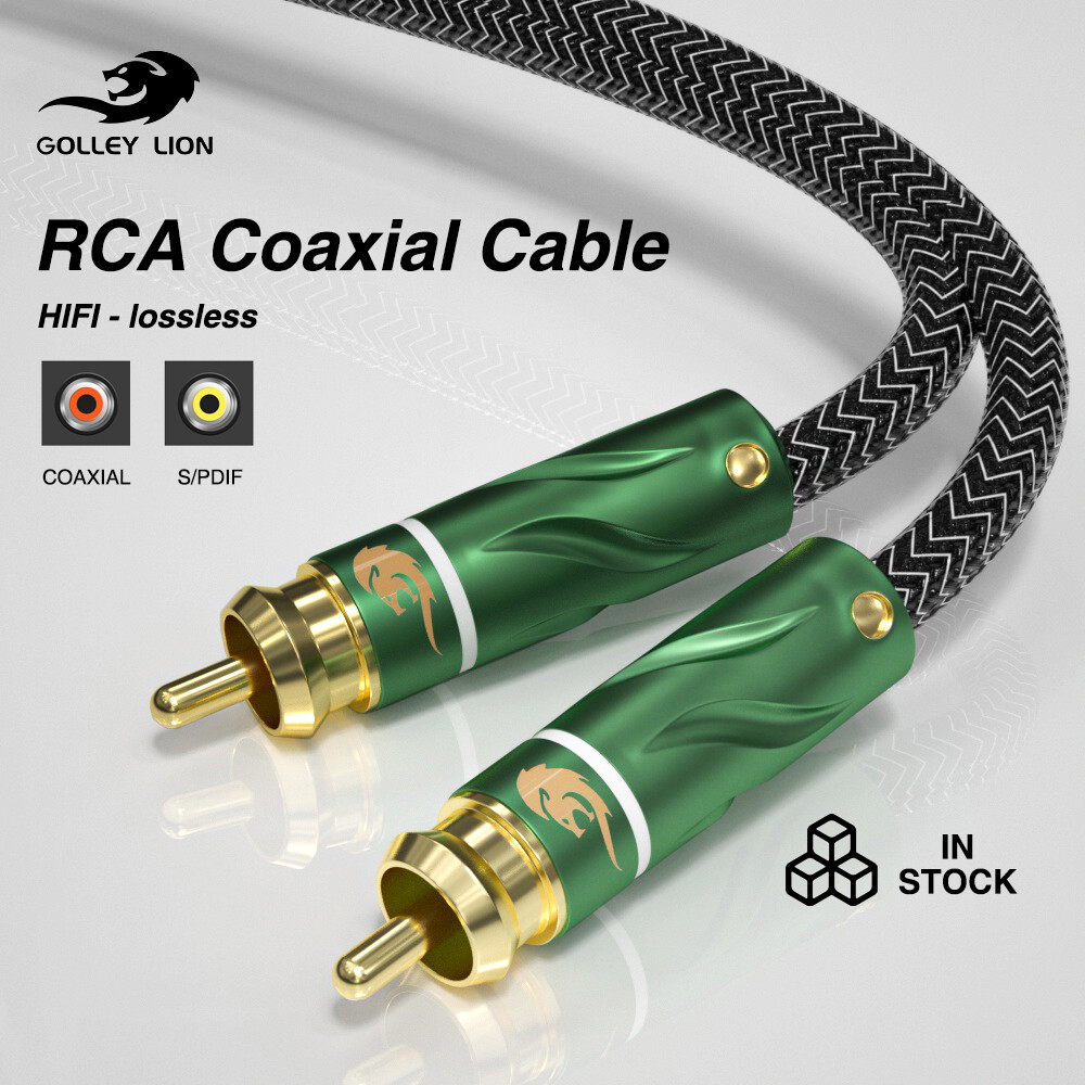 GOLLEY LION RCA to RCA Cable Jack Connector Splitter Audio Cable RCA Stereo Aux Wire for TV CD DVD VCD Radio Sound Amplifier Console ราคา 1,078 บาท*ส่งฟรี