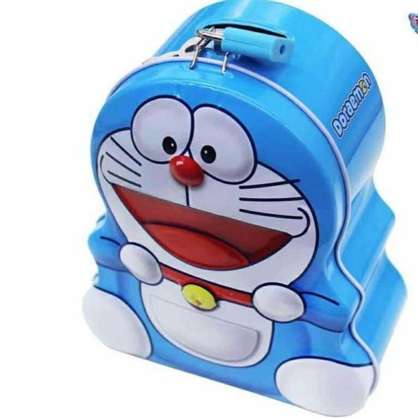 Doraemon Shaped Metal Coin Bank Box with Lock: Buy Online at Best Prices in  Bangladesh 