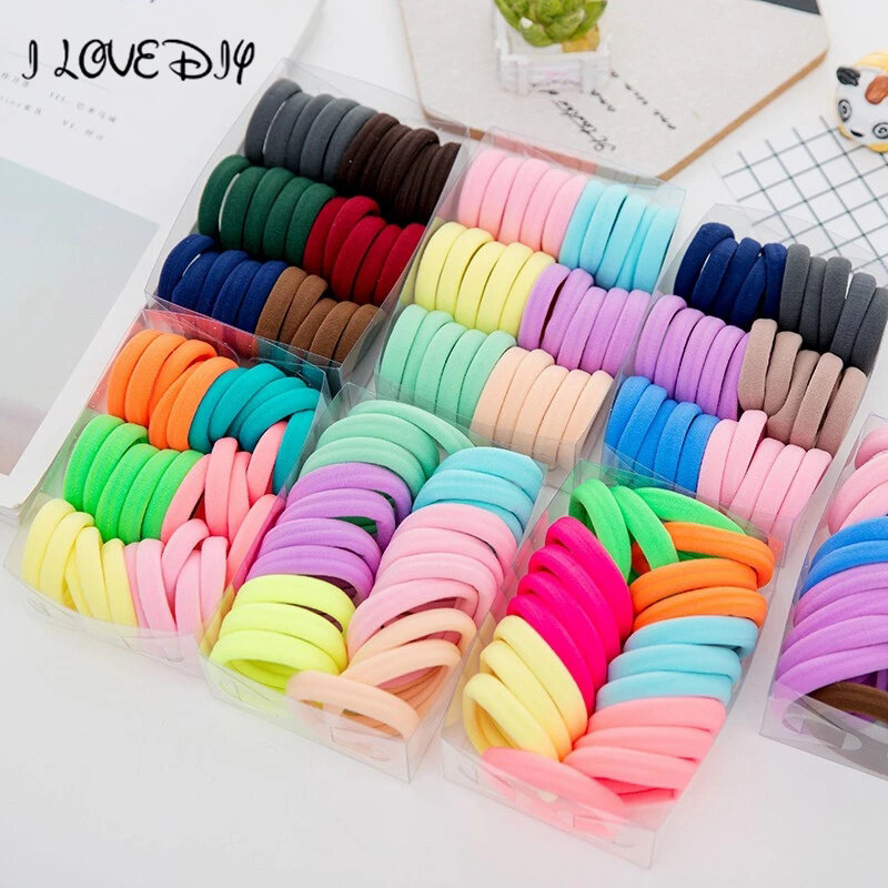 100/50/20 cái dây buộc tóc dây buộc tóc đuôi ngựa dây buộc tóc gói dây buộc tóc phụ kiện tóc cho nữ cô gái
