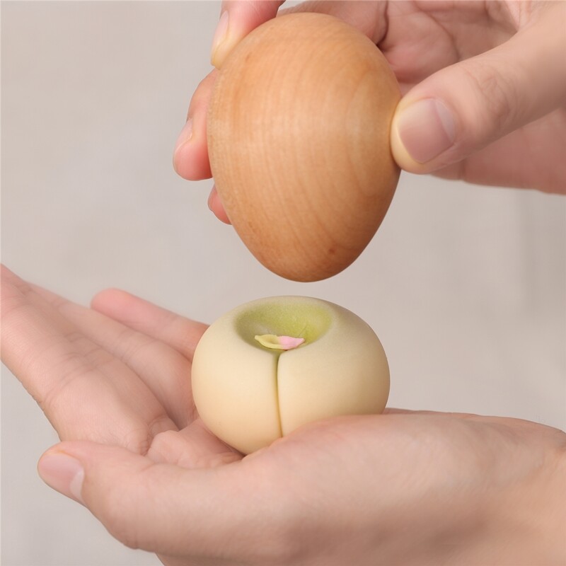 Dụng cụ tạo hình trứng đặc biệt cho dụng cụ ép hố trứng bằng gỗ hình wagashi trứng gỗ wagashi