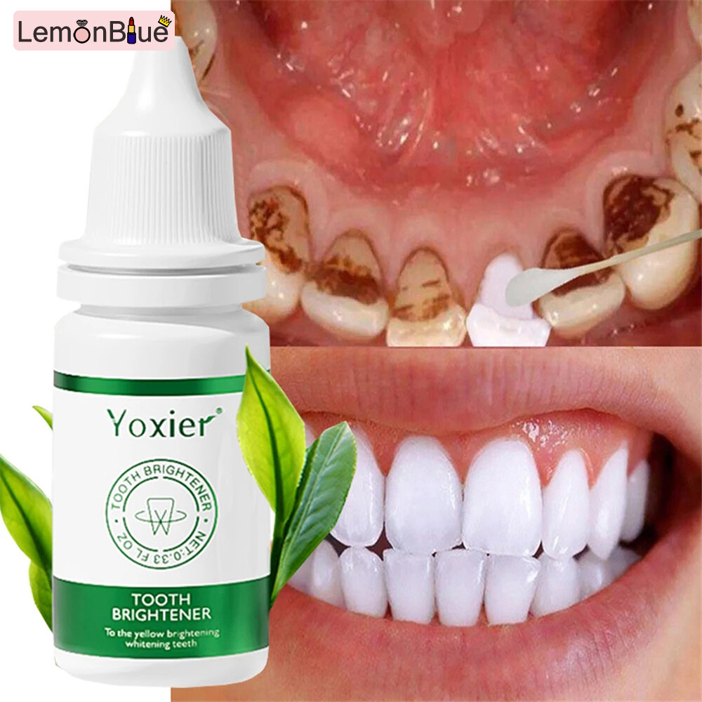 Gambar LemonBlue 10ML Teeth Whitening Essence Removes Plaque Stains Tooth Bleaching Cleaner Oral Teeth Care Supplies Whiten Teeth Serum for Women Men Fresh Breath Tooth Brightener