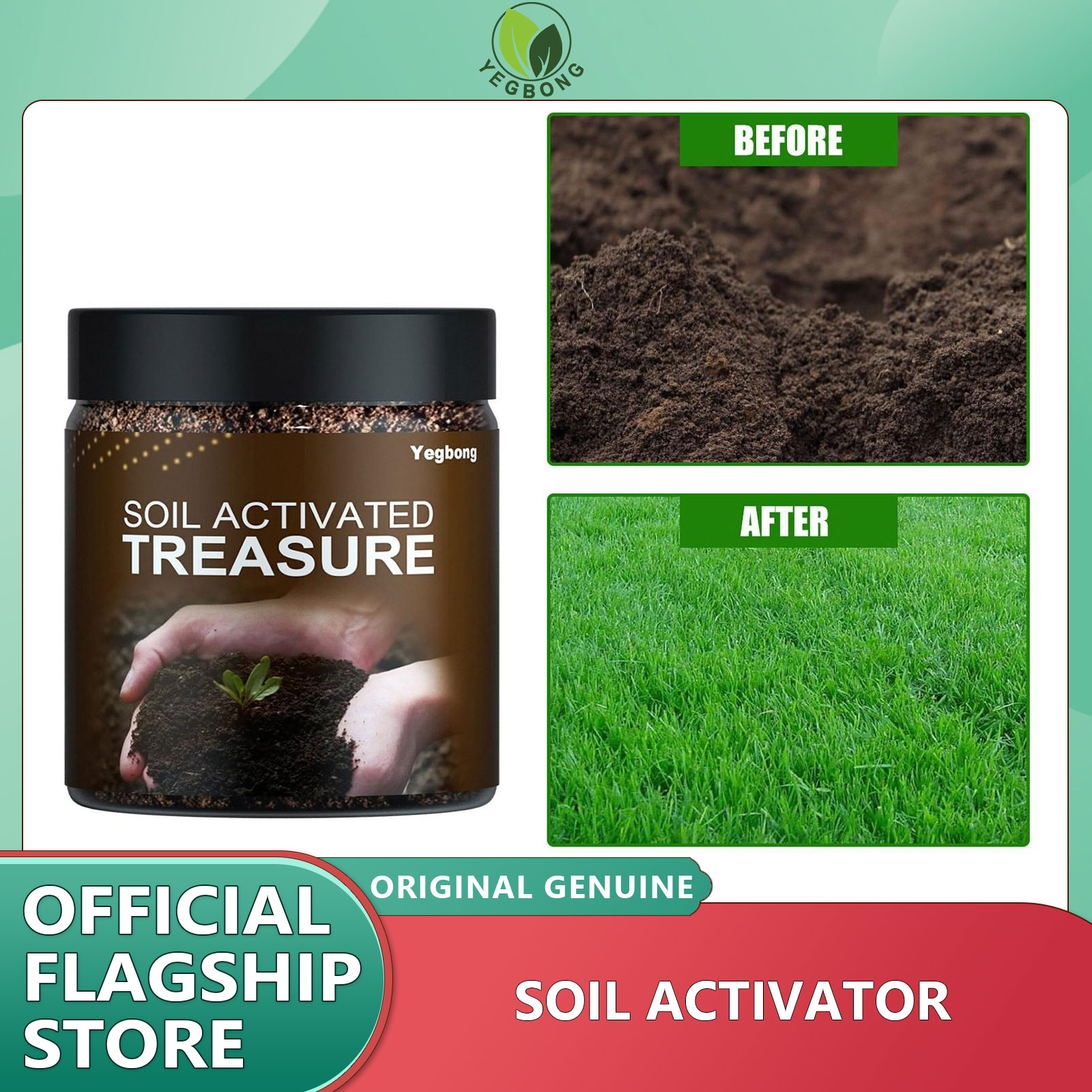 YEGBONG New Rooting Plant Flower Fertilizer Soil Activation Treasure Activator Mineral Source Prevent Hardening and Promote Rooting Plan 200g Soil Activation Treasure Mineral Source Potassium Fulvicate Improves Soil Regulates Acid-Alkaline Water-Soluble ราคา 119 บาท*ส่งฟรี