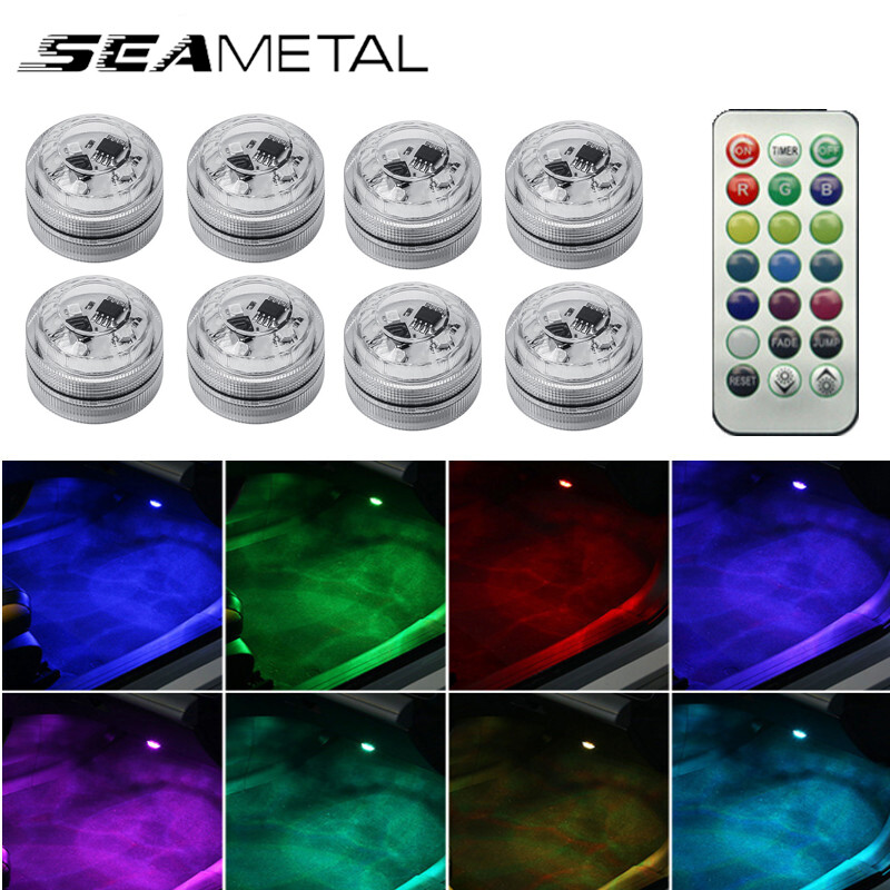 Điều khiển từ xa không dây xe đèn thân xe 13 màu sắc chuyển đổi điều khiển từ xa không dây môi trường xung quanh đèn trang trí ô tô đèn