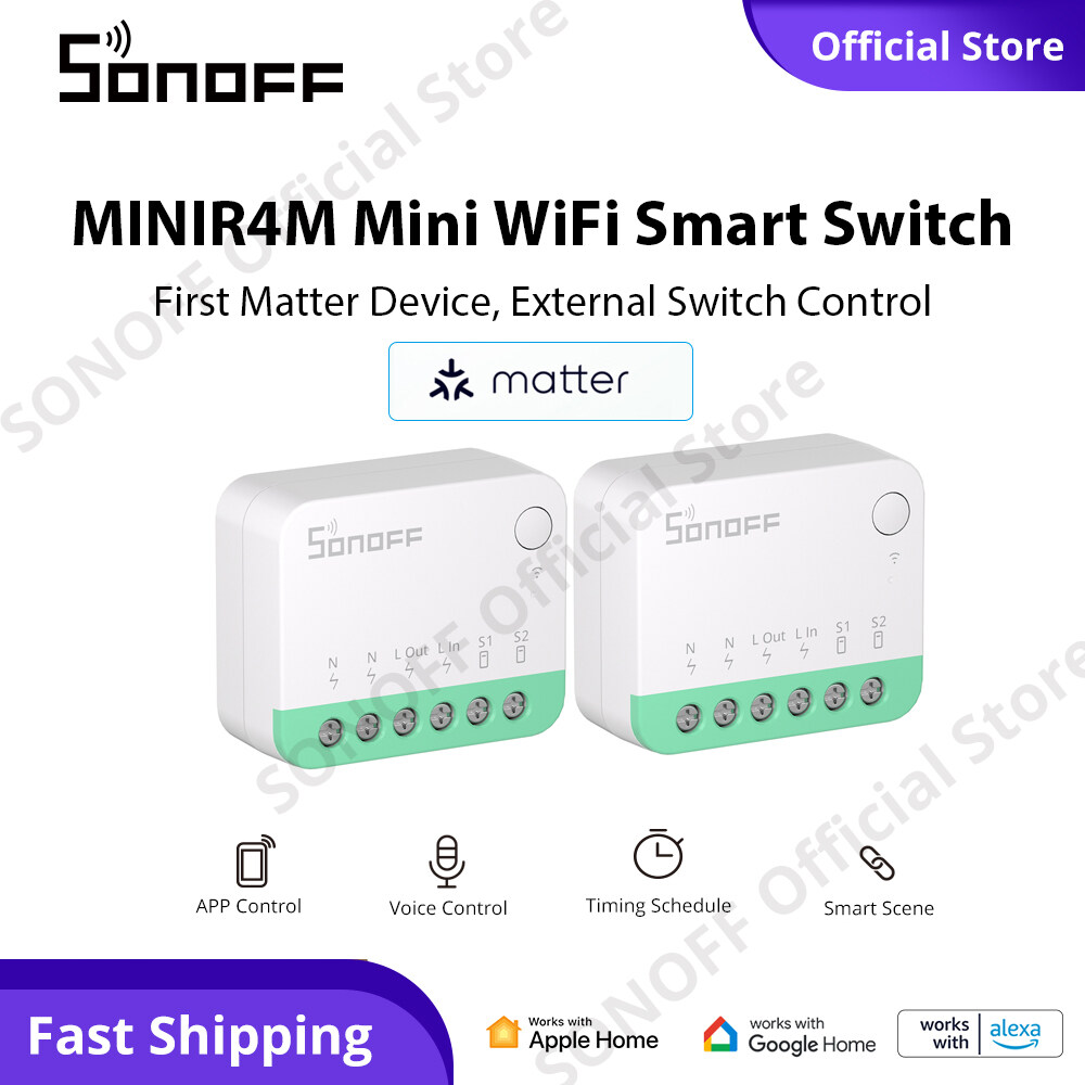 SONOFF 2 CÁI 4 CÁI Công tắc thông minh Matter Công tắc WiFi mini MINIR4M
