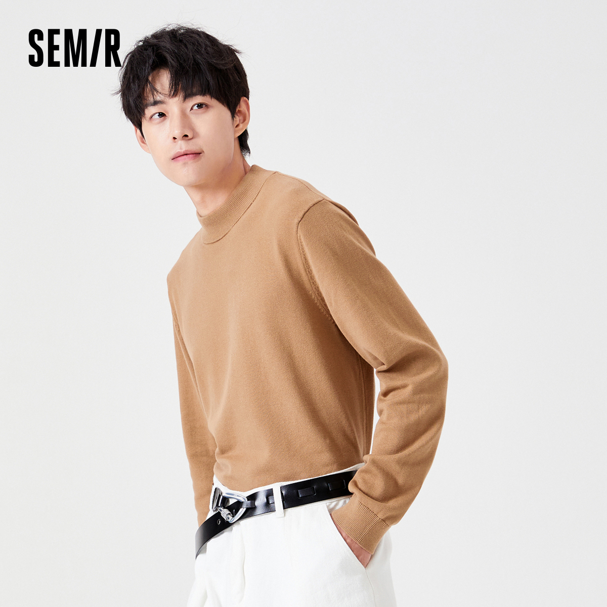 Semir đồ dệt kim áo len chui đầu cơ bản cổ điển thường ngày thời trang mùa đông 2022 mới cho nam