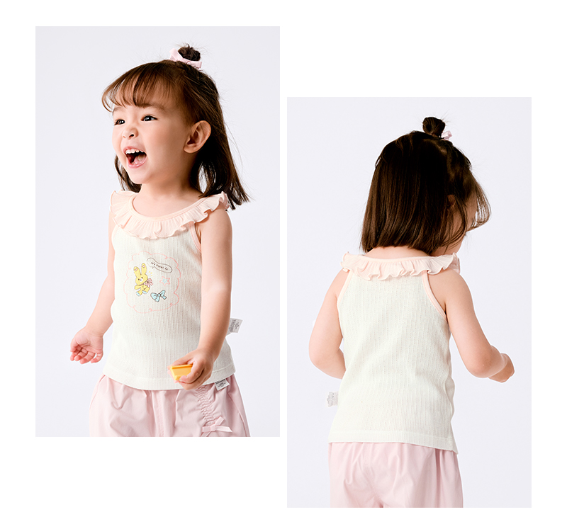 balabala Baby Vest Girl Summer Thin Outerwear Top 2025 New Sweet Delicate Fashionable Cute · v4