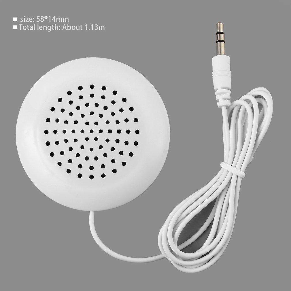 DIY 3.5mm Mini Louder Speakers Music Pillow Stereo Speaker for MP3 Phone for iPhone for iPod Touch CD Sleeping Use White 