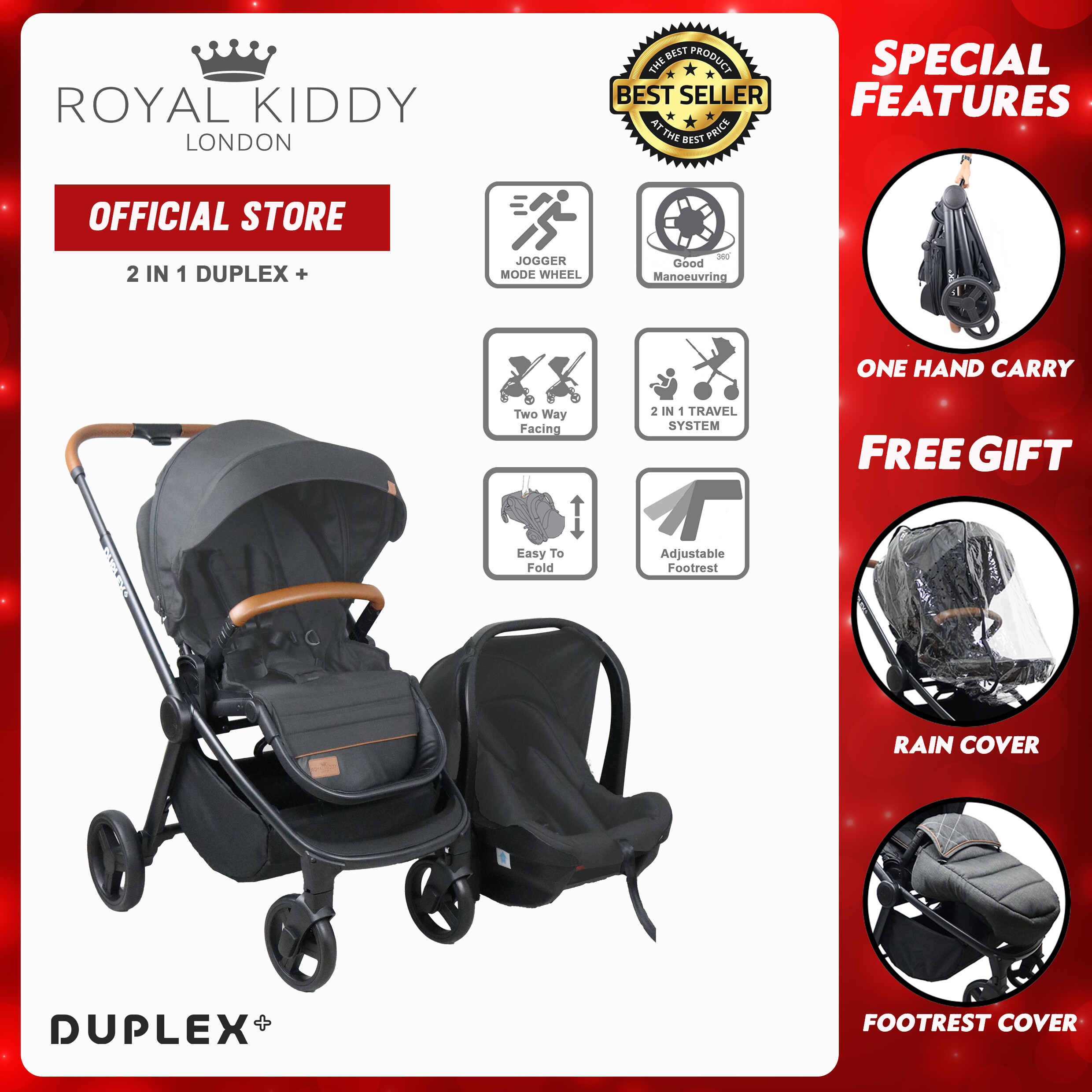royal kiddy duplex stroller