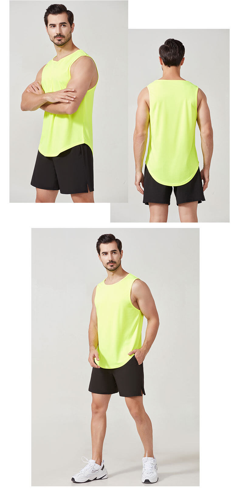 Sportbekleidung Outdoor Marathon Running Fiess Weste Shorts Set für Herren_voghion.com