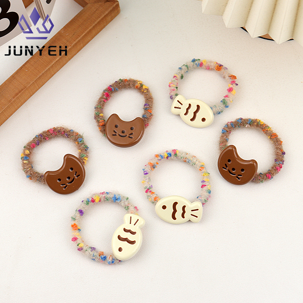 Fish Hair Band Cute Cartoon Children's Head Rope Hair Accessories High Stretch Cat Band Hair Rope Hair Accessories For Kids ราคา 12 บาท*ส่งฟรี
