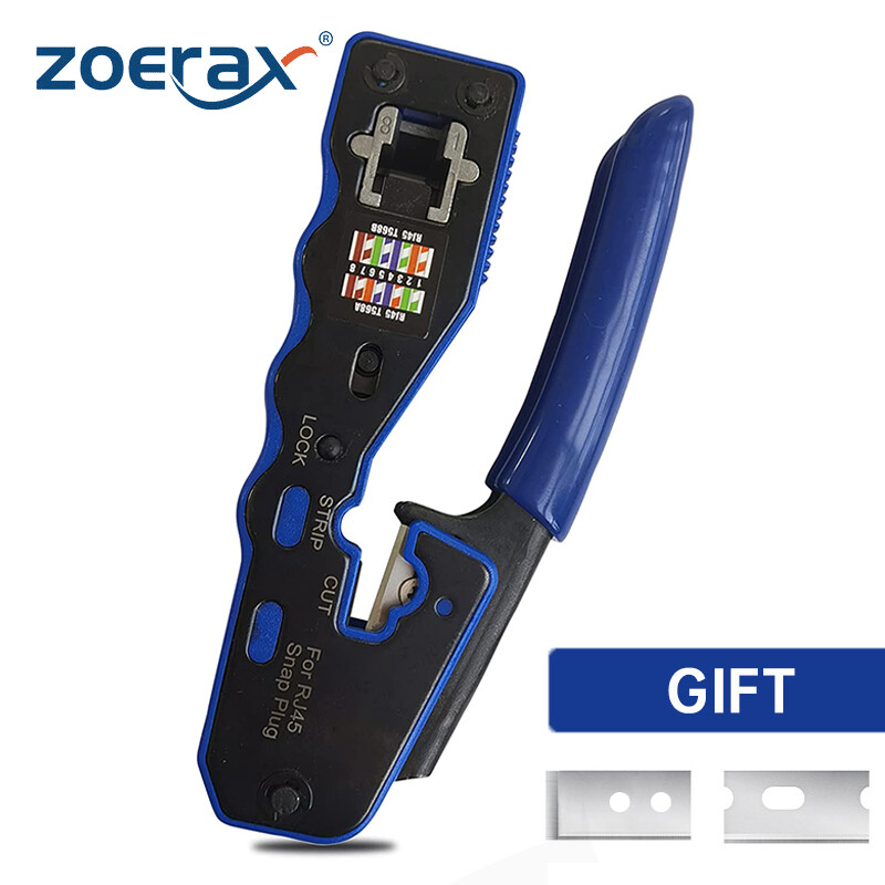 Zoerax kìm tuốt mạng rj45 dụng cụ uốn đầu cắm cáp kết nối kìm kẹp cho đầu nối cat6 cat5e cat5 6p 8p