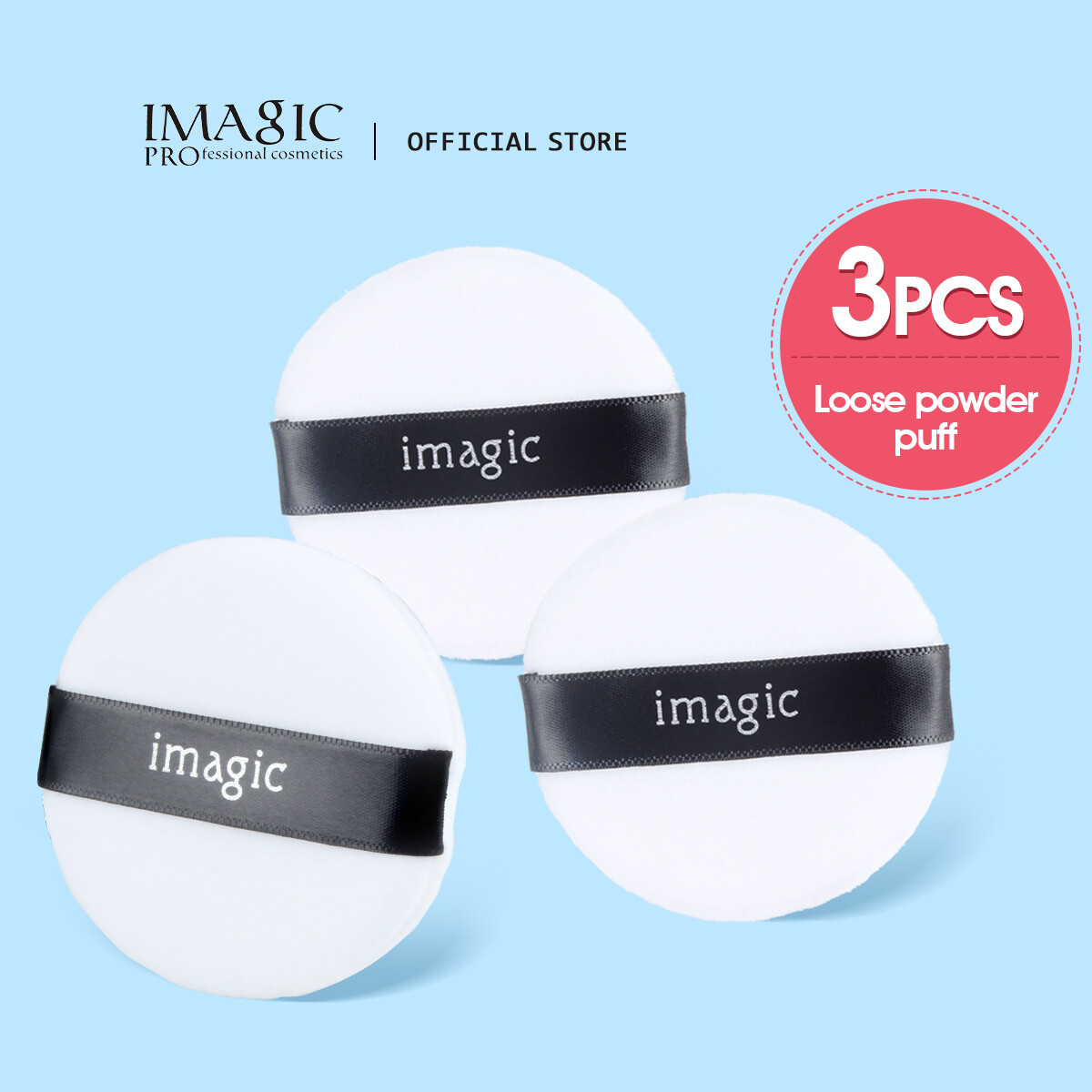 Imaigc 3 Cái/bộ Phấn Phủ Mềm Phồng Ép Dụng Cụ Trang Điểm Đồng Đều