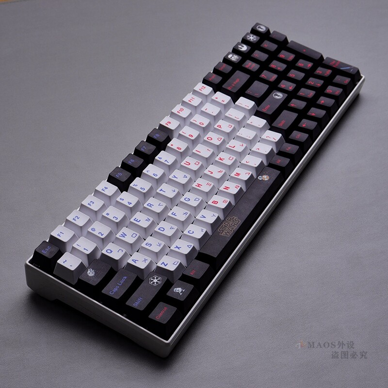 【Keycap chỉ】 StarWars chủ đề bộ phím bấm 130 phím anh đào hồ sơ năm bên PBT nhuộm thăng hoa Keycaps cho MX chuyển đổi bàn phím chơi game cơ IKBC/Cherry/akko/RK