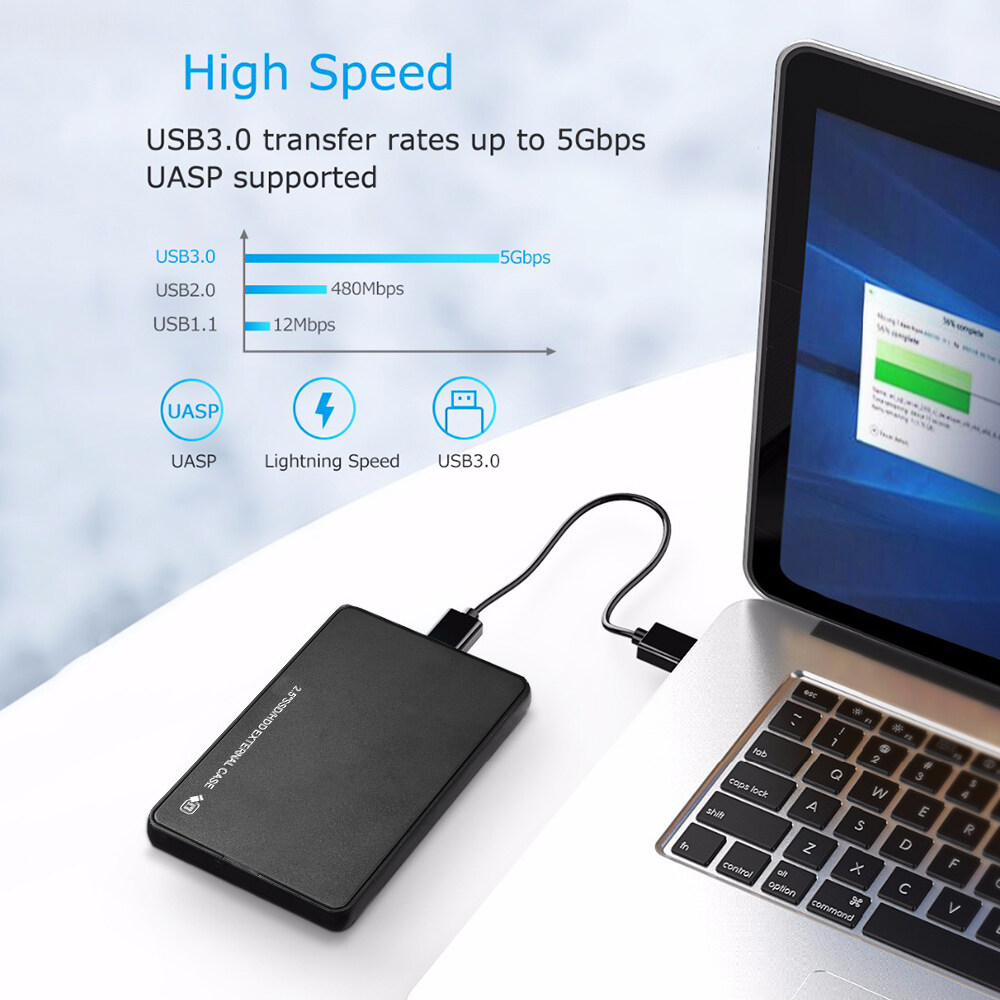 Bộ Chuyển Đổi SSD 2.5 Inch SATA Sang USB 3.0 Hộp Ổ Đĩa Cứng Vỏ