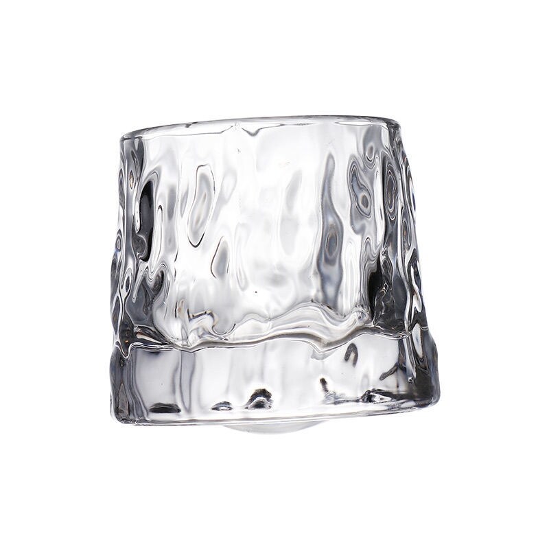 Gambar high quality Creative rotation decompression glass tumbler ins japanese style beer hammer the ocean glass of whiskey glass