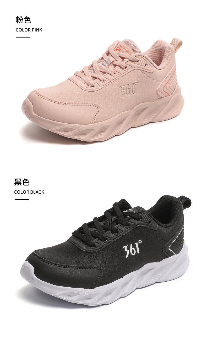 361 Women's Shoes Sneakers Women's Genuine Autumn and Winter Lightweight  New Casual Leather Waterproof Travel Shock Absorption Running Shoes |  Lazada Singapore