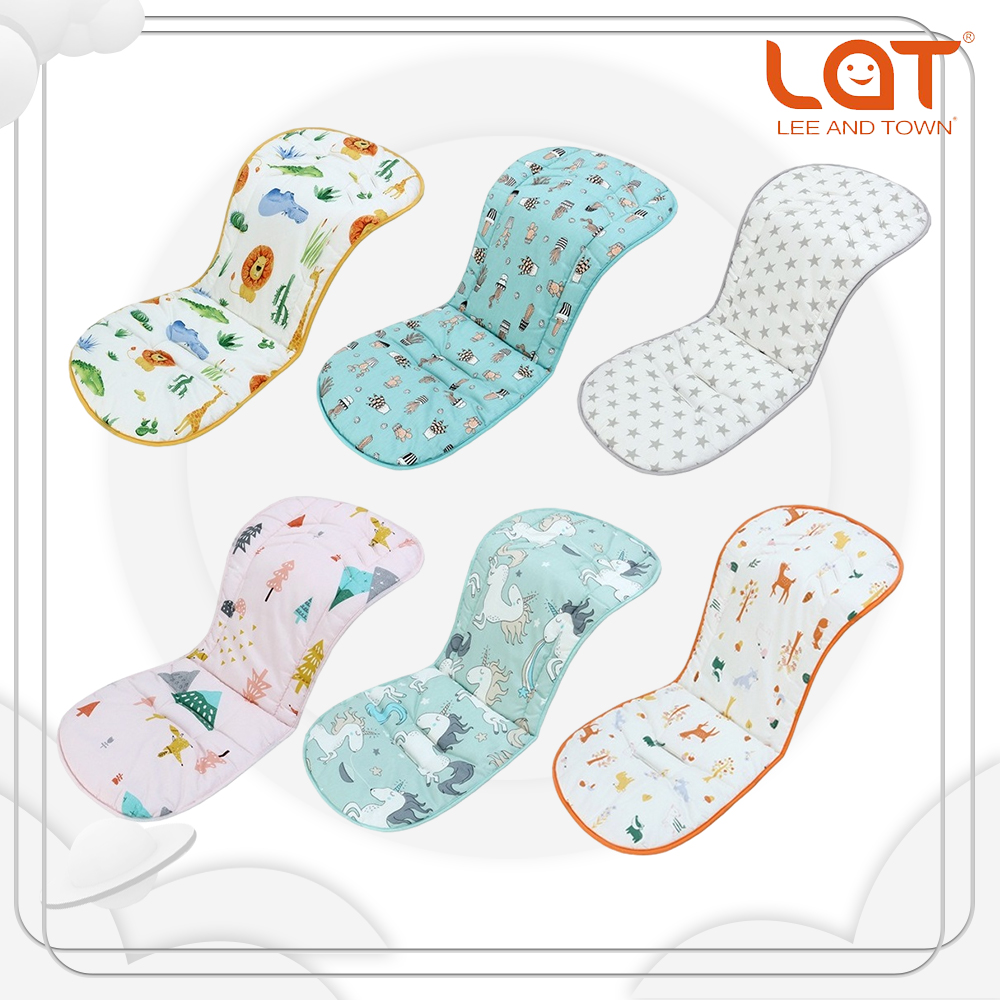 LAT Universal Baby Stroller Cotton Cushion Seat Mat Breathable Car Pad Comfortable Soft Pram Child Cart Mat Pad Cover Infant Comfortable Travel Stroller Pad