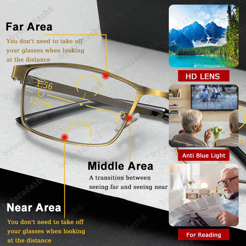 in Multifocal Photochromic Eyeglasses Reading Glasses Look Far - Main Image